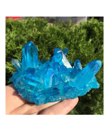 Stone Crafts Aura Crystal Cluster Angel Aura Titanium Quartz Crystal Stunning Rainbow Minerals ZJGIDTEM (Size : 250-280g)