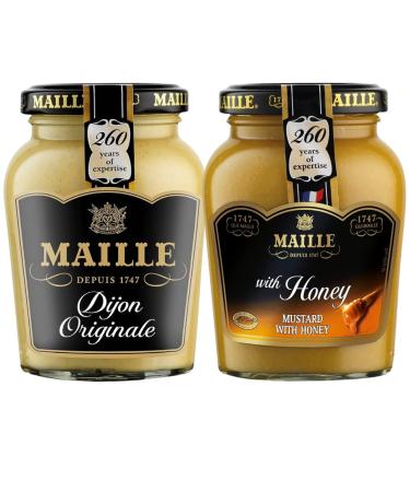 Mustard Bundle with Maille Original Dijon Mustard 215g With Maille Honey Mustard 230g (2 Pack) - Buy Online on GoSupps.com