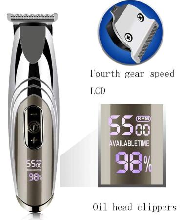Easy Hair Clipper - Electric Hair Trimmer with LCD Display Low Noise & Pet Supplies - Silver - Buy Online on GoSupps.com