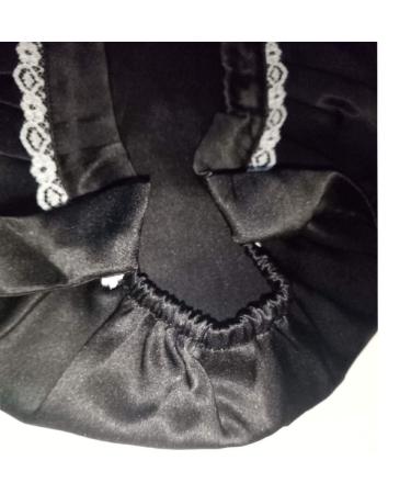 Superlike 100% Pure Mulberry Silk Black Night Cap for Women - Adjustable and Traceless Sleep Hat - One Size - Buy Online on GoSupps.com