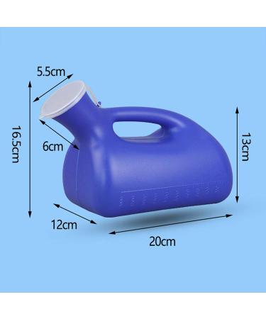 Men Urinal Urinals for Men - 2000mL Thick Plastic Bedpan with Lid - Portable Pee Bottles - Travel Collection Containers Convenient and Practical Urinal - Buy Online on GoSupps.com