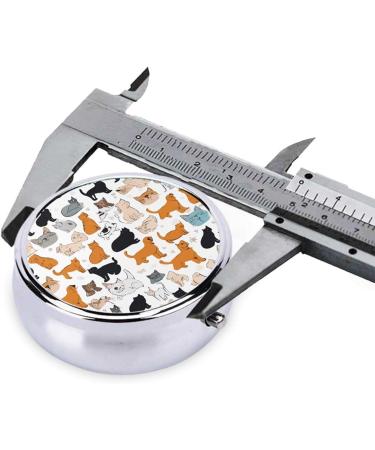 Shop Cattle Dog Florals Mini Round Pill Box | 3 Compartment Travel Organizer for Home & Office - Buy Online on GoSupps.com