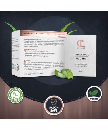 100 Pairs Under Eye Pads for Eyelash Extensions | Hydrogel Eye Patches with Vitamin C & Aloe Vera | Lint Free Gel Undereye Eyepads for Lash Lift & Perm - Shop Internationally - Buy Online on GoSupps.com