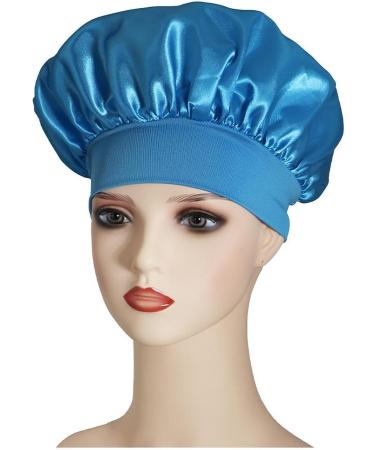 Satin Hair Drying Towel Satin Hair Towel Wrap Hair Popping Towel Elegant Satin Hair Towel for Women Chic Silk Hair Wrap Comfortable Hair Turban Wrap for Home darkblue - Buy Online on GoSupps.com