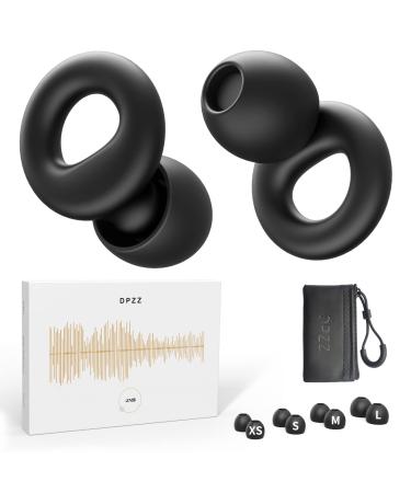 Ear Plugs for Noise Reduction and Sleeping  2 Pairs Reusable Soft Comfortable Ear Plugs Ideal for Side Sleepers 27dB Noise Cancelling Black