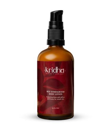 kridha Red Sandalwood Body Lotion With Saffron Honey & Coconut Oil - Deep Moisturizer for Women & Men - Summer Body Lotion for Smooth Glowing Skin 100ml - Buy Online on GoSupps.com