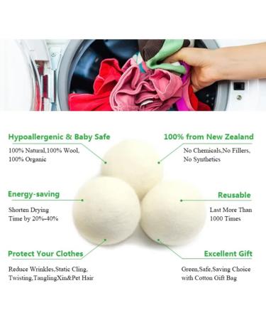 100% Natural Wool Dryer Balls for Eco-Friendly Fabric Softening - Buy Online on GoSupps.com
