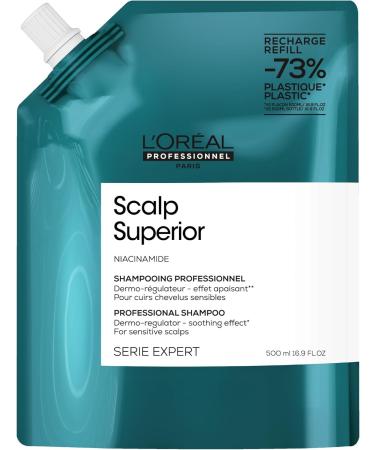 L'Or al Professionnel LOr al Professionnel set with Soothing and DermoRegulating Shampoo and refill For a Sensitive Scalp Cleans and Softens the Scalp With Niacinamide Scalp Advanced 300ml and 500ml - Buy Online on GoSupps.com
