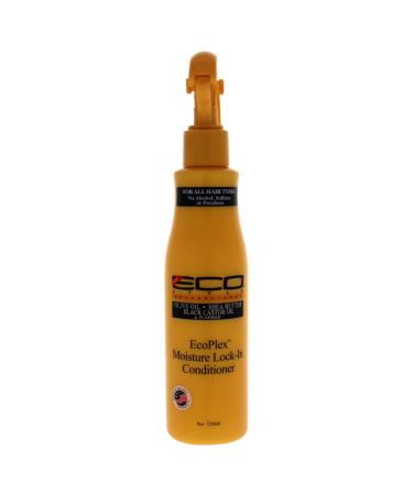 Eco Style Ecoco Ecoplex Moisture Lock-In Conditioner - Black Castor And Flaxseed Oil - Olive Oil And Shea Butter - Soft And Glowing Hair - Hydrating Formula - Soft Scent - Promotes Hair Growth - 8 Oz