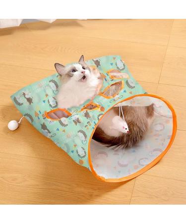 IXYHKB Cat Play Tunnel Cat Tunnels for Indoor Cats Cat Tunnel Bag Collapsible Cat Tunnel Bed Self Interactive Cat Toys Pet Play Tunnel with Plush Ball for Cat Dog Rabbit Hamster Green - Buy Online on GoSupps.com