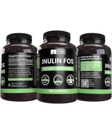 PURE ORIGINAL INGREDIENTS Inulin (365 Capsules) No Magnesium Or Rice Fillers Always Pure Lab Verified 365 Count (Pack of 1) - Buy Online on GoSupps.com