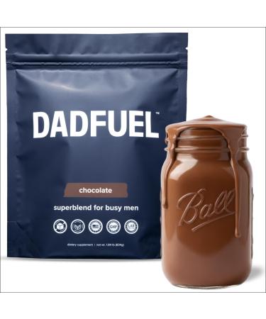 DADFUEL All-in-One Meal Replacement Shake for Men | 25g Whey Protein Isolate + 70+ Superfoods & Nutrients | Non-GMO Gluten-Free No Added Sugar | Smooth Taste Easy Mix | 15 Servings Chocolate 32 Ounce (Pack of 1)