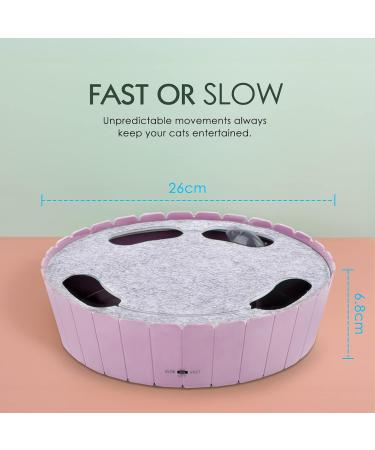 Buy Pawaboo Electric Mouse Cat Toys - Interactive Kitten Play Safe Scratch Mat & Chew Balls in Violet Taro - Buy Online on GoSupps.com
