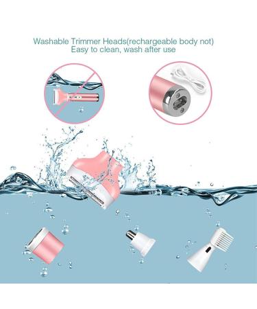 4-in-1 Portable Women's Electric Razor | Bexdug Body Shaver for Armpits Legs & Nose - Buy Online on GoSupps.com
