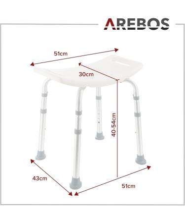Shower Seat Adjustable Height Shower Stool - Buy Online on GoSupps.com