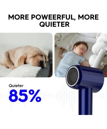 Fentgo High Speed Ionic Hair Dryer | 1500W Professional Blow Dryer with Diffuser - Fast Drying 4 Temps/2 Speeds Ideal for Women - Perfect for Home & Travel (Blue - Buy Online on GoSupps.com