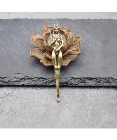 Copper Beauty Women Shaped Keychain Pendant Vintage Brass Metal Multifunction Hanging Ear Picks Spoon Keychains Pendants - Buy Online on GoSupps.com