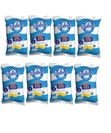 Various Flavor Crisps Chips 6 Pack x 25g (Salt & Vinegar 08 Packs(48 mini bags))