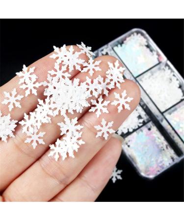 Trendy Christmas DIY DIY Nail Accessories Glitter Set 3D Snowflake Sequins Christmas Nail Stickers for Nail Art Decoration(03) Style03 - Buy Online on GoSupps.com