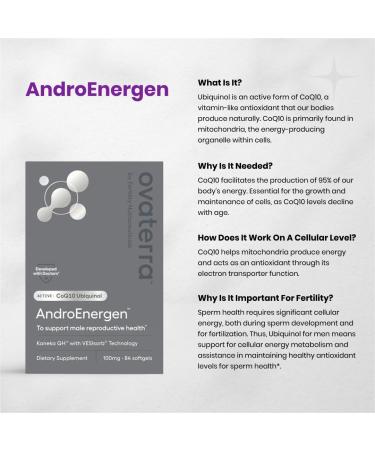 AndroEnergen CoQ10 Supplement for Men to Support Men s Reproductive & Sperm Health with Kaneka QH & VESIsorb Absorption Technology 84-100mg Softgel Capsules - 28 Day Supply - Buy Online on GoSupps.com