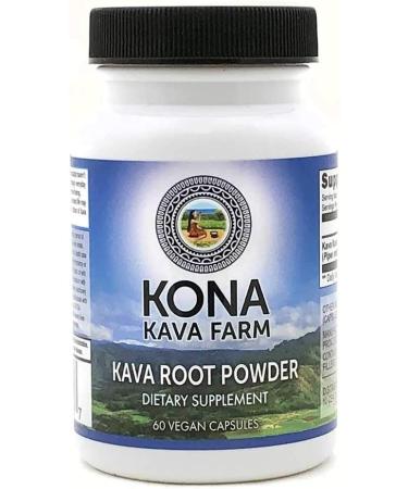 Kona Kava Farms 10% Kavalactone Kava Root Extract Powder Capsules (60 Capsules) - Buy Online on GoSupps.com