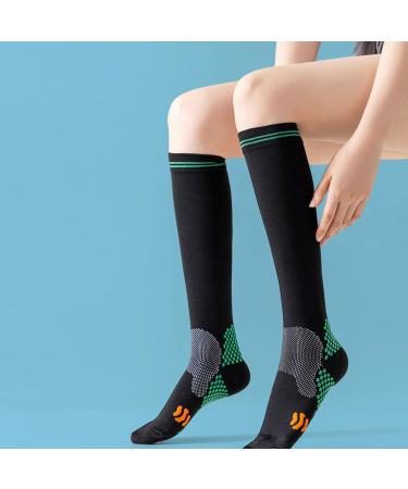 Luofang Compression Socks for Men & Women - 23-32 mmHg Knee-High Breathable Padded for Enhanced Blood Circulation - Ideal Running Socks in Black - Buy Online on GoSupps.com