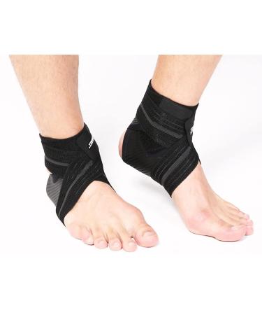 Adjustable Ankle Brace for Men & Women - Plantar Fasciitis Support & Pain Relief - Optimal Arch Strap Wraps for Sprained Ankle & Achilles Tendonitis (Black Right - Buy Online on GoSupps.com