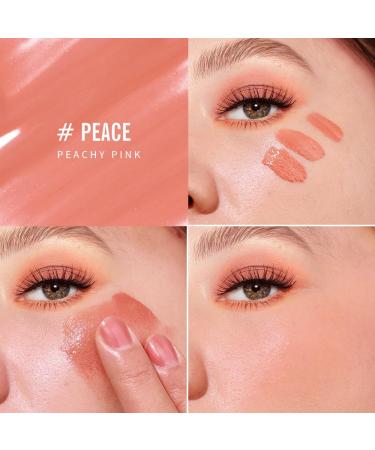 Buy Kimuse Gel Cream Blush - Dewy Finish Liquid Blush in Peace-Peachy Pink | Natural Look Makeup for a Radiant Glow - 4ml - Buy Online on GoSupps.com
