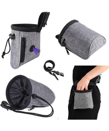 YOOSSO Multifunctional Dog Training Feed Bag with Snack Pouch & Faecal Bag Dispenser - Gray | Ideal for Treats & Training - Buy Online on GoSupps.com