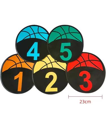 MUSKULO MONSTRO Basketball Spot Marker 5 or 10-Pack with Carrying Bag - 9 Inches, Anti-Slip Rubber, Colorful Field Training Markers 1-10 - Buy Online on GoSupps.com
