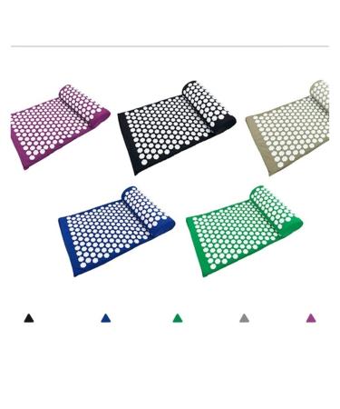 Dunlap massage cushion 62 * 38 cm massage device pillow massage matt acupressure relieve backstream pain spike matt acupuncture yoga mat/pillow massage pillow (size: blue)
