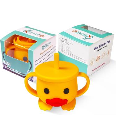Silicone Toddler Training Sippy Cup with Lid & Double Handle - Unbreakable, 7oz, 6+ Months - Yellow - Buy Online on GoSupps.com