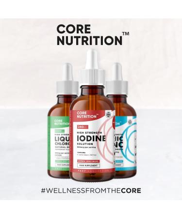 Iodine Liquid Drops - Vegan - High Strength 600mcg - 400 Servings - Made in UK - Core Nutrition - Buy Online on GoSupps.com