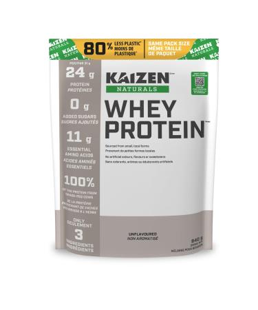 Kaizen Naturals Whey Protein Unflavoured 840g Pouch Unflavoured 27 Servings (Pack of 1)