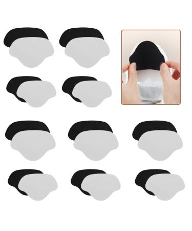 20 pairs of sneakers repair patch shoes heel repair heels repair patch heel protection for shoes heel cushion sneakers for too big shoes (black+white)