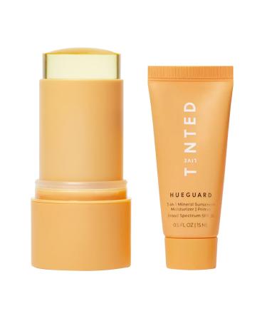 Live Tinted Hueguard: 3-in-1 Mineral Sunscreen Moisturizer & Primer for Face and Body SPF 30 & Hueguard Invisible Sunscreen Stick SPF 50