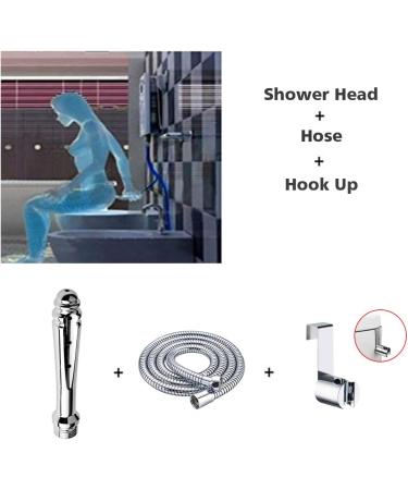 Enema Cleansing Kit with 59-Inch Shower Hose & Attachment - Handheld Bidet Douche Cleaning System for Home Use - Buy Online on GoSupps.com