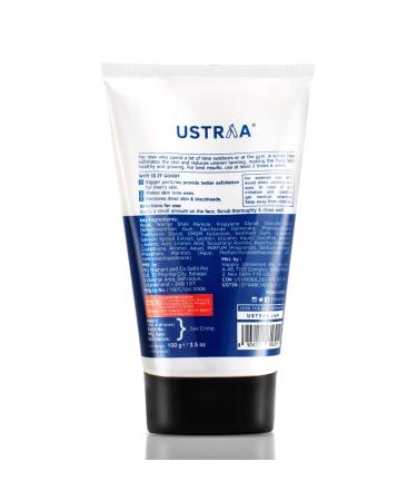 De-Tan Face Scrub for Men - 100g Exfoliation with Bigger Walnut Granules Sulphate & Paraben Free Made in India - Buy Online on GoSupps.com