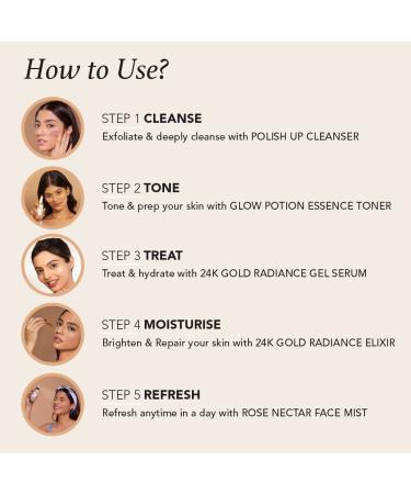 Quick Glow Kit - Hydrating Essence Toner & 24K Gold Elixir | Exfoliating Face Cleanser & Gel Serum | Smoothens Skin - RAS LUXURY OILS - Buy Online on GoSupps.com