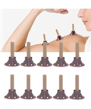 10pcs Pure Moxa Sticks for Moxibustion - Blood Sugar Control Self-Adhesive Fatigue Relief - Premium Chinese Wormwood Roll - Buy Online on GoSupps.com