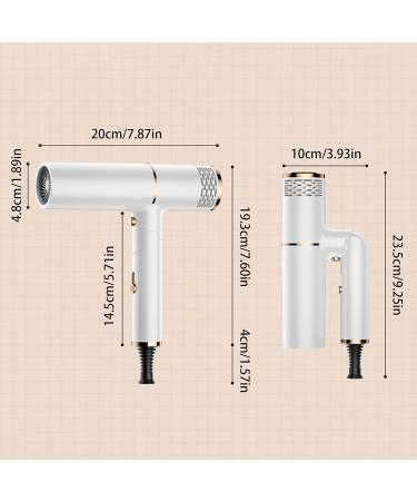 Hair Dryer with Diffuser Powerful Ionic Hair Dryer with Concentrator Quick Dry Lightweight 2 Heat/Speed Settings Less Frizz Shiny and Smooth Hair Black (White) - Buy Online on GoSupps.com