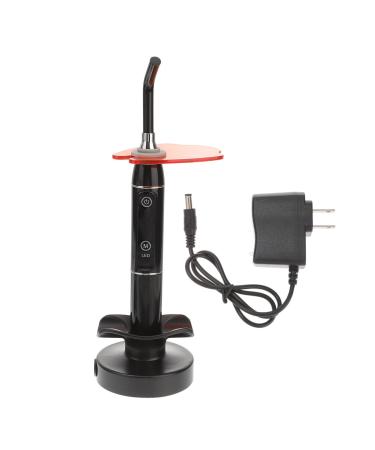 Ibasenice 3pcs LED Oral Irrigator Dental Teeth Cleaner Power Dental Fossers with Dental Sheild Plates for Dentist Patients (Black) US Plug 17cm*2.5cm Black 1