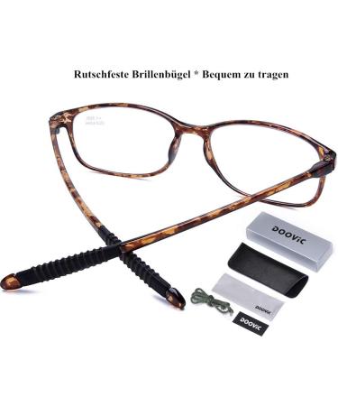 DOOViC Blue Light Filter Reading Glasses for Unisex TR259-C | 9 Colors Available C5 Brown Tortoiseshell 2.0x - Shop Now! - Buy Online on GoSupps.com