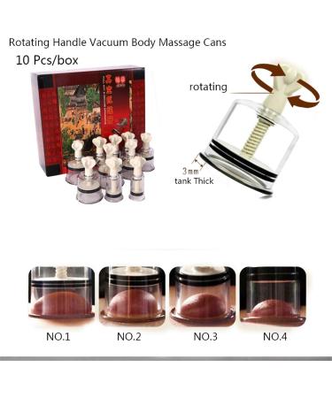 Helloyoung 10pc Massage Set - Rotating Suction Cups for Cupping Therapy & Acupuncture | International Shipping Available - Buy Online on GoSupps.com