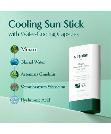 Rataplan Minari Calming Oil Control Sun Stick SPF 50+ PA++++ | Best Korean Sunscreen for Oily Skin - Matte Reef Safe & No White Cast - Buy Online on GoSupps.com