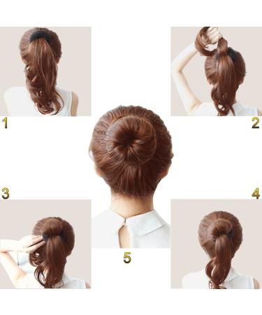MeetFavorite Hair Bun Maker Set - 10 Piece Donut Bun Shaper Kit with Elastic Bands & Pins (Golden) - Buy Online on GoSupps.com