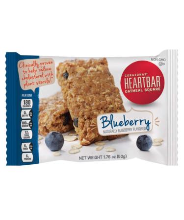 Corazonas Heartbar Blueberry Oatmeal Square 1.76 oz (Pack of 12) - Healthy Snack Option - Buy Online on GoSupps.com