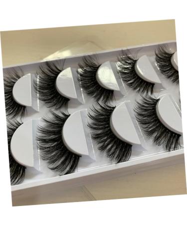minkissy 5 Pairs eyelashes natural European and American lashes dense fake eyelash cross eyelash natural eyelashes three-dimensional Fake eyelashes natural false lashes 3d - Buy Online on GoSupps.com