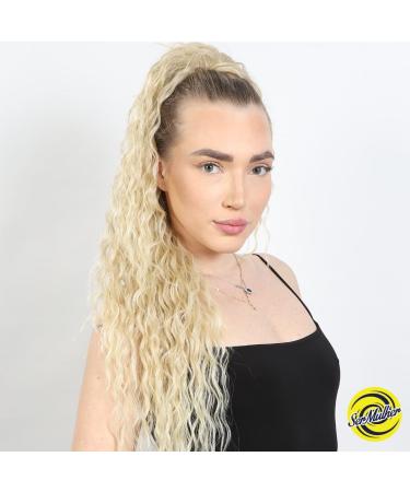 JACY Ponytail Extension Curly Hair 70 cm with Drawstring Hair Extensions Heat Resistant Easy to Apply (613 Platinum Blonde) - Buy Online on GoSupps.com