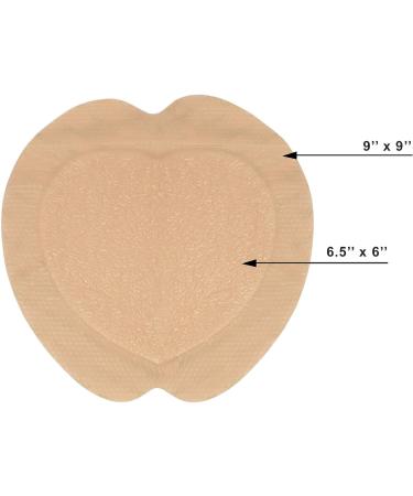 Premium Silicone Bordered Foam Sacrum Dressing 9''x9'' - Medical Grade, Box of 5 - Buy Online on GoSupps.com